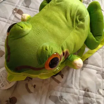 미사용 익명 배송 개구리  백팩 봉제 인형 백팩 프라이스 경품