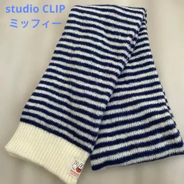 stadio CLIP 미피 머플러 블루 보더