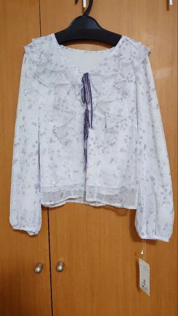 JILL by JILL STUART 별 패턴 튤 블라우스 새상품 택 포함