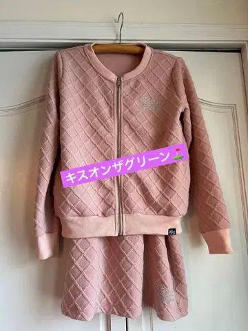 키스 온 더 그린 핑크 L 상하의 골프웨어