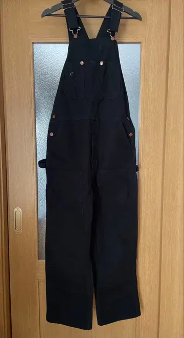 [ 새상품급 ] ROUND HOUSE 오버롤 블랙 더블니