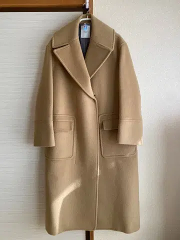 ebure 카멜 롱 코트 체스터 코트