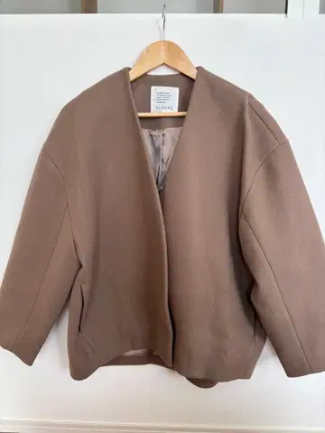 CLOCHE 브라운 노카라 자켓