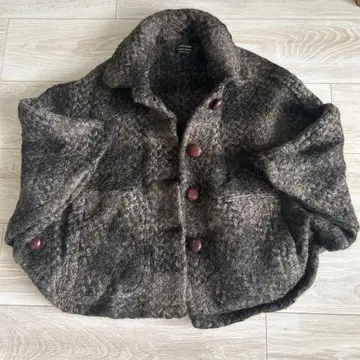 울, 알파카 케이프 코트