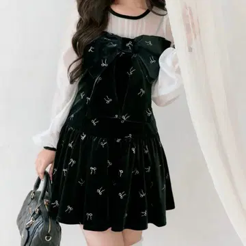 OLIVE des OLIVE 리본 미니 원피스