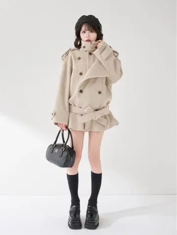드롭 숄더 자켓 코트