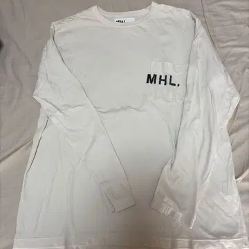 MHL. 화이트 롱 티셔츠