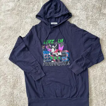 로데오 크라운 소 프린트 네이비 후드티 아사프로