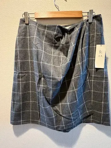 [ 빅 사이즈 ] 쿠미쿄쿠 체크 무늬 미디 스커트 L~LL 사이즈