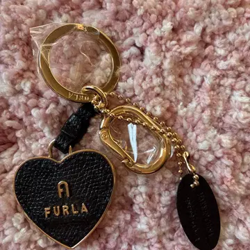 FURLA 하트 모양 키링 오리지널 파우치 포함