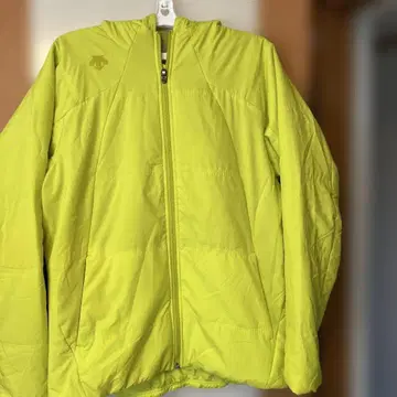 라임 그린 집업 자켓 후드 부착 사이즈 O
