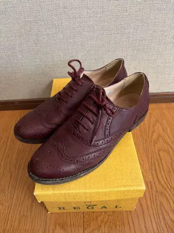 REGAL 윙팁 드레스 슈즈 보르도 적갈색 23.5cm