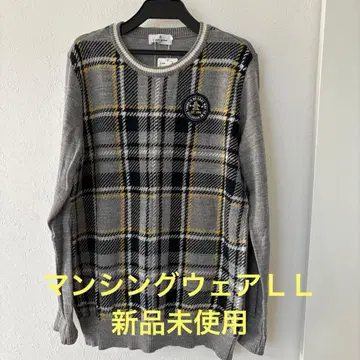 먼싱웨어 LL 체크 니트 미사용 새상품