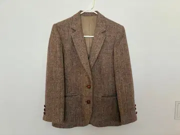 해리스 트위드 헤링본 테일러드 자켓
