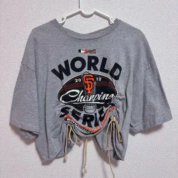 리메이크 셔링 T셔츠 크롭