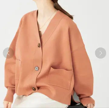 IENA 슈퍼 파인 스무스 숏 가디건 베이지 V넥