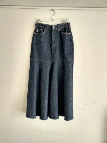 SOMETHING 썸씽 데님 머메이드 롱 스커트