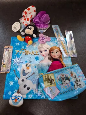 디즈니 겨울왕국 미키 캐릭터 굿즈 세트
