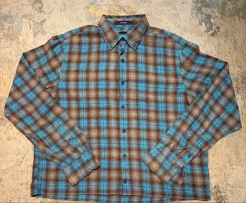 구제 의류 GAP/갭/버튼 다운 긴팔 셔츠/체크 무늬/사이즈 M