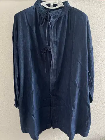 [택 포함 새상품] 인디고 염색 롱 셔츠/HOUSTON