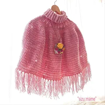 더스티 핑크색 판초*통통 딸기 & 꽃들의 참('-'*)