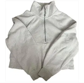 룰루레몬 하프 지퍼 맨투맨 라이트 그레이