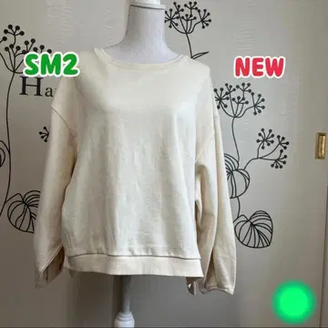 371 새상품 사만사 모스모스 키나리 레이스 옷깃부착 소매 턱 풀오버