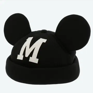 미키 귀도리 모자 58cm 블랙