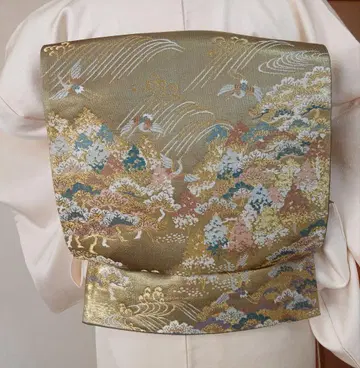 이중 북 순수 실크 만들기 오비 이부식 오비