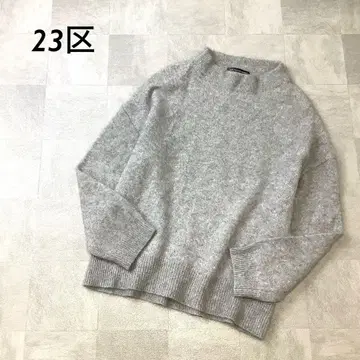 23구 보틀넥 니트 긴팔 그레이