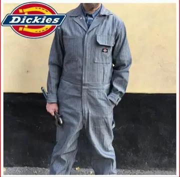 Dickies 그레이 스트라이프 오버롤