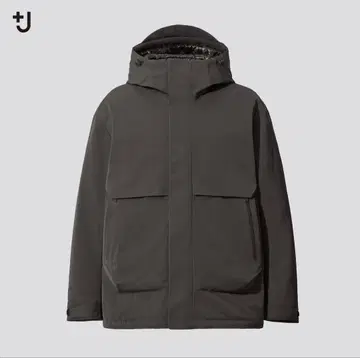 +J 하이브리드 다운 오버사이즈 파카 M 08 DARK GRAY