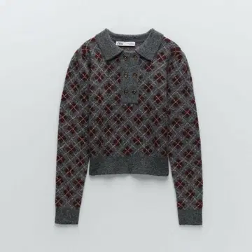 zara 아가일 니트