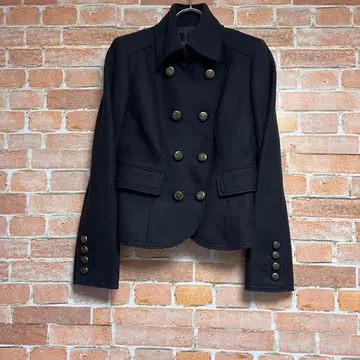 (컨디션 최상) 프라질 더블 브레스트 크롭 롱 코트 골드 버튼 38