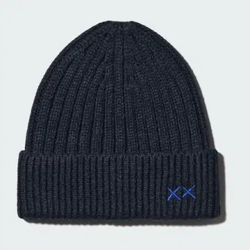 kaws 유니클로 히트텍 니트 캡 NAVY 카우스 윈터