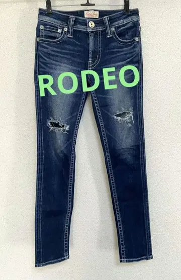 RODEO 스키니 데님 데미지 가공