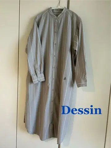 [ 새상품급 ] Dessin 셔츠 원피스 스트라이프