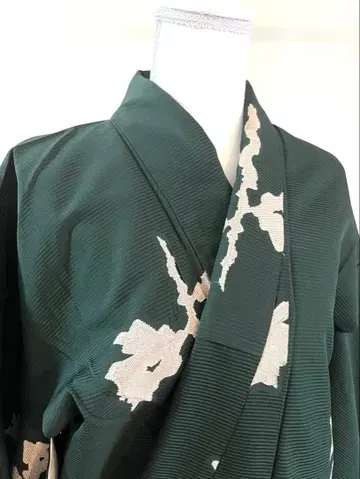 이중 기모노 기모노 다크 그린