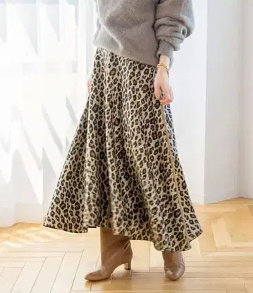 IENA 플라워&레오파드 스커트 34