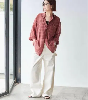 스픽 앤 스팬 코튼 보일 체크 셔츠