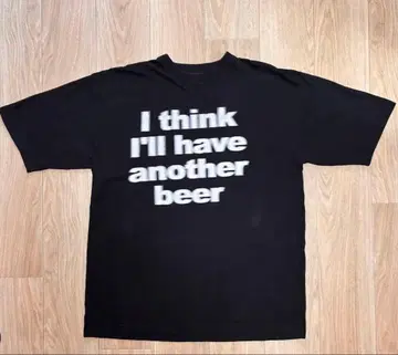90s 빈티지 t셔츠 모자이크 문자 have another beer