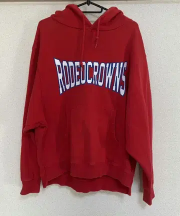 RODEO CROWNS 후드 부착 후드티 레드