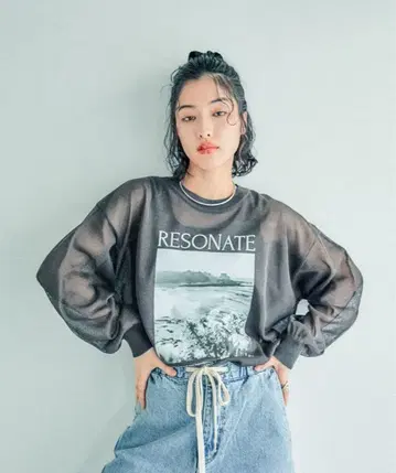 렙심 12 게이지 시어 로고 풀오버 차콜 그레이