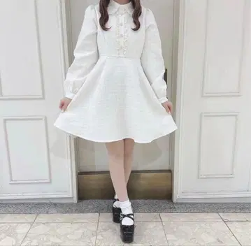 에블린 원피스 비쥬 트위드