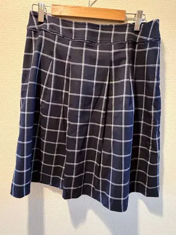 [ 빅 사이즈 ] 체크 무늬 사다리꼴 스커트 L~LL 사이즈