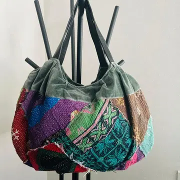 자수 패치워크 토트백 멀티 컬러
