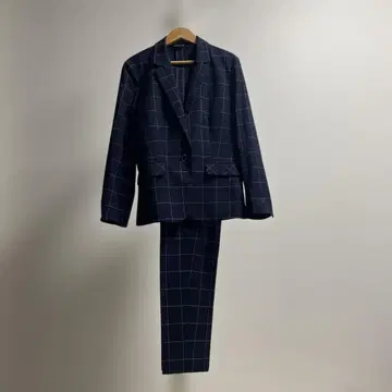 여성 수트 네이비 체크