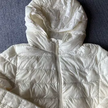 UNIQLO 후드 부착 다운 자켓 M 아이보리