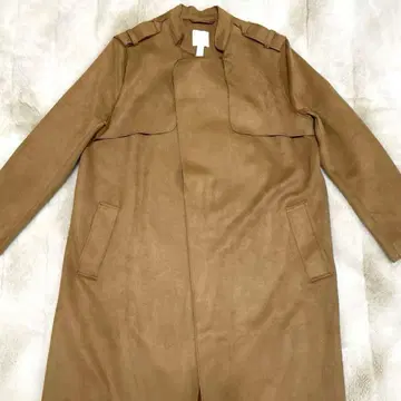 H&M 여성용 롱 코트 인조 가죽 EUR40P 사이즈