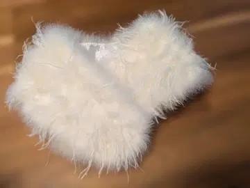 화이트 퍼 기모노 숄 성인식